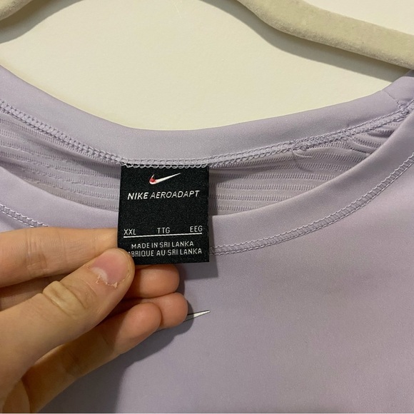Nike Aeroadapt Lavender Cropped Athletic Top XXL - Picture 6 of 9